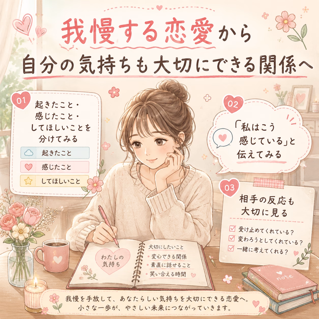 我慢する恋愛から、自分の気持ちも大切にできる関係へ
