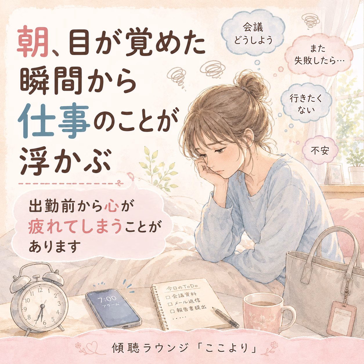 朝になると「仕事に行きたくない」が強くなることがあります