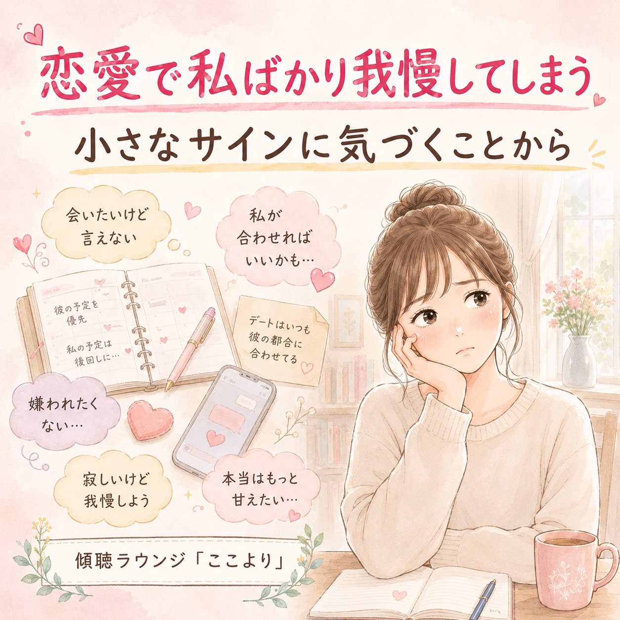 「私ばかり我慢している」と感じる恋愛には、小さなサインがあります
