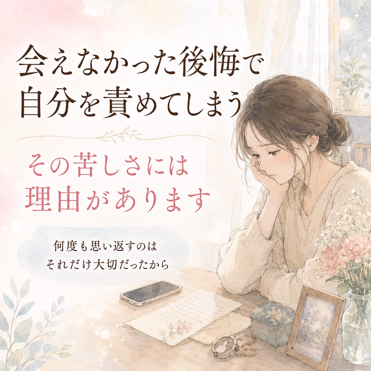 自分を責め続けてしまう背景には、大切だったからこその思いがあります