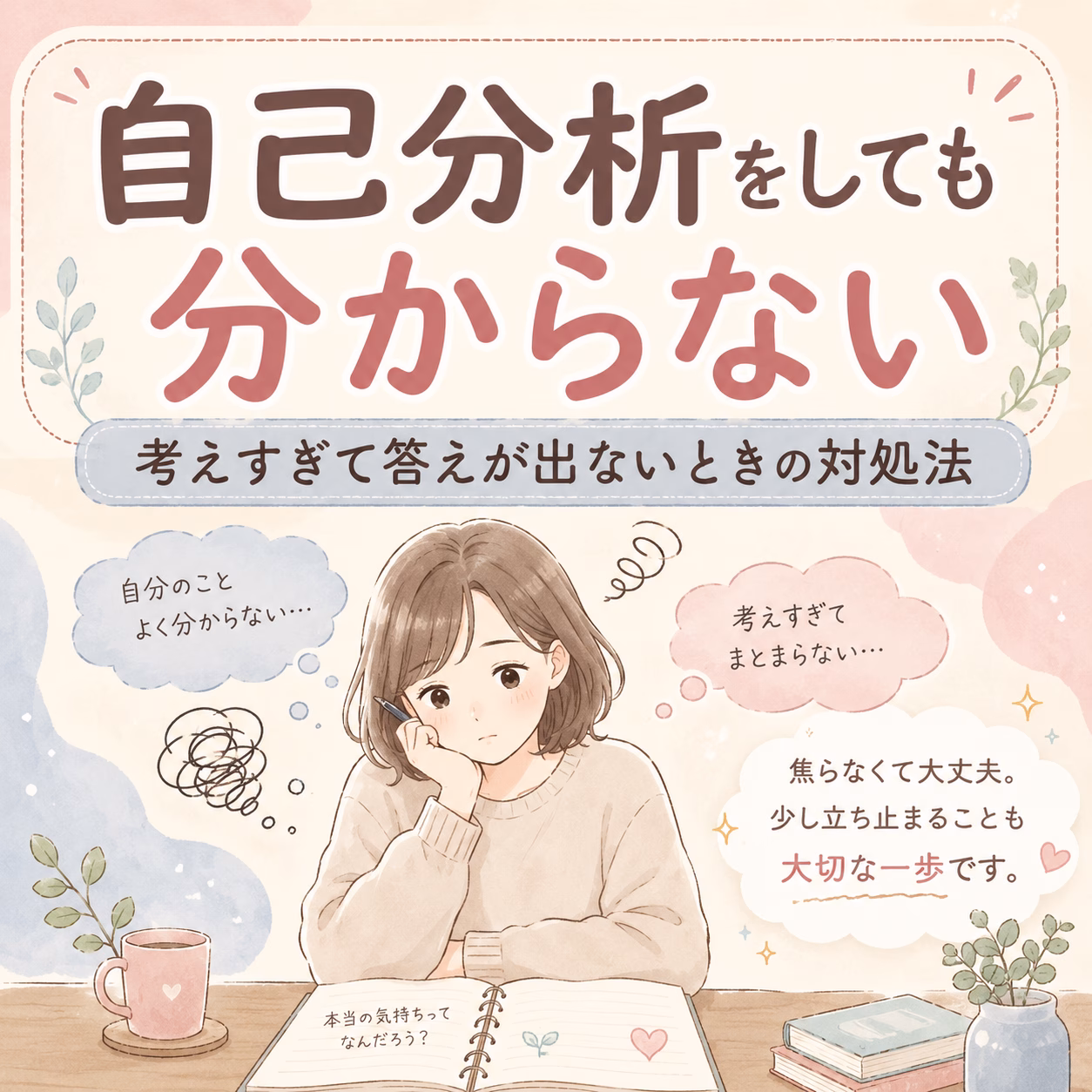 自己分析をしても分からない｜考えすぎて答えが出ないときの対処法