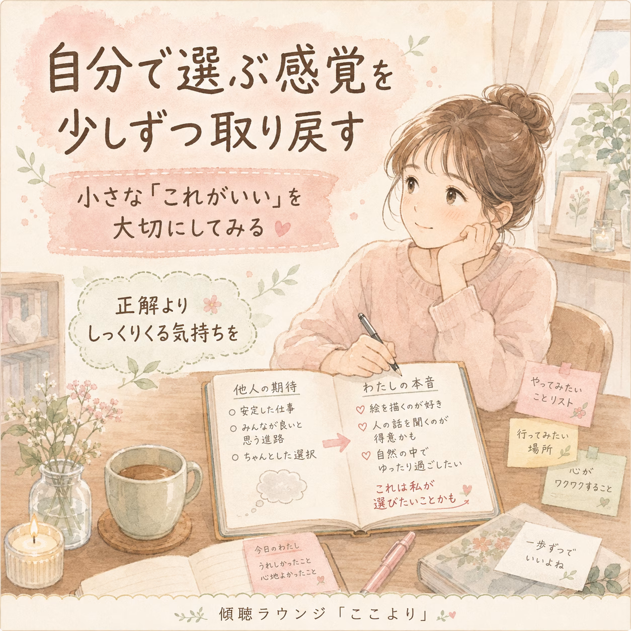 親の期待と自分の希望を、少しずつ分けて考えてみる