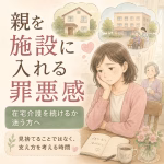 親を施設に入れる罪悪感｜在宅介護を続けるか迷うときの考え方