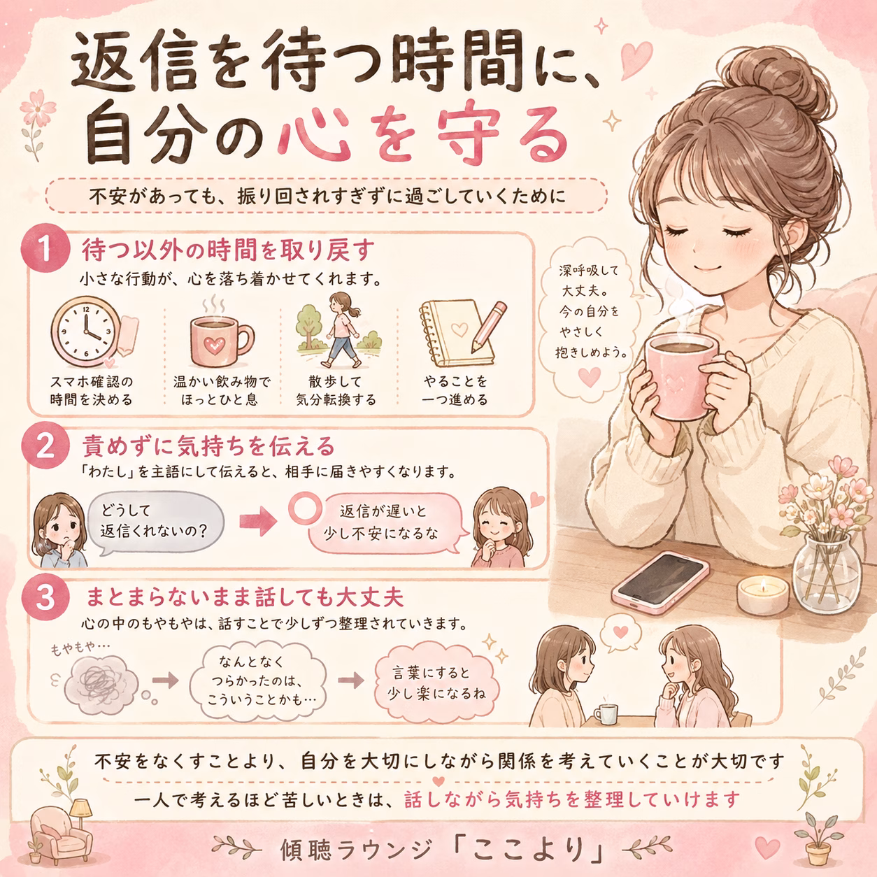 返信を待つ時間に、自分の心を守りながら関係を考える