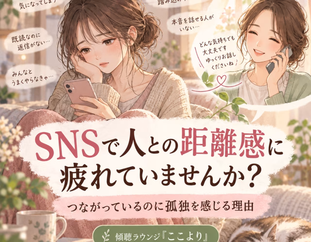 SNSで人との距離感に疲れていませんか？｜つながっているのに孤独を感じる理由