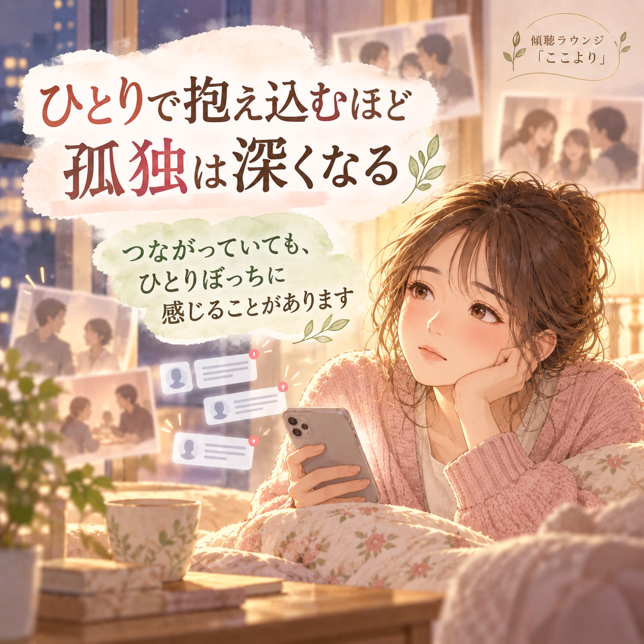 ひとりで抱え込むほど孤独は深くなる