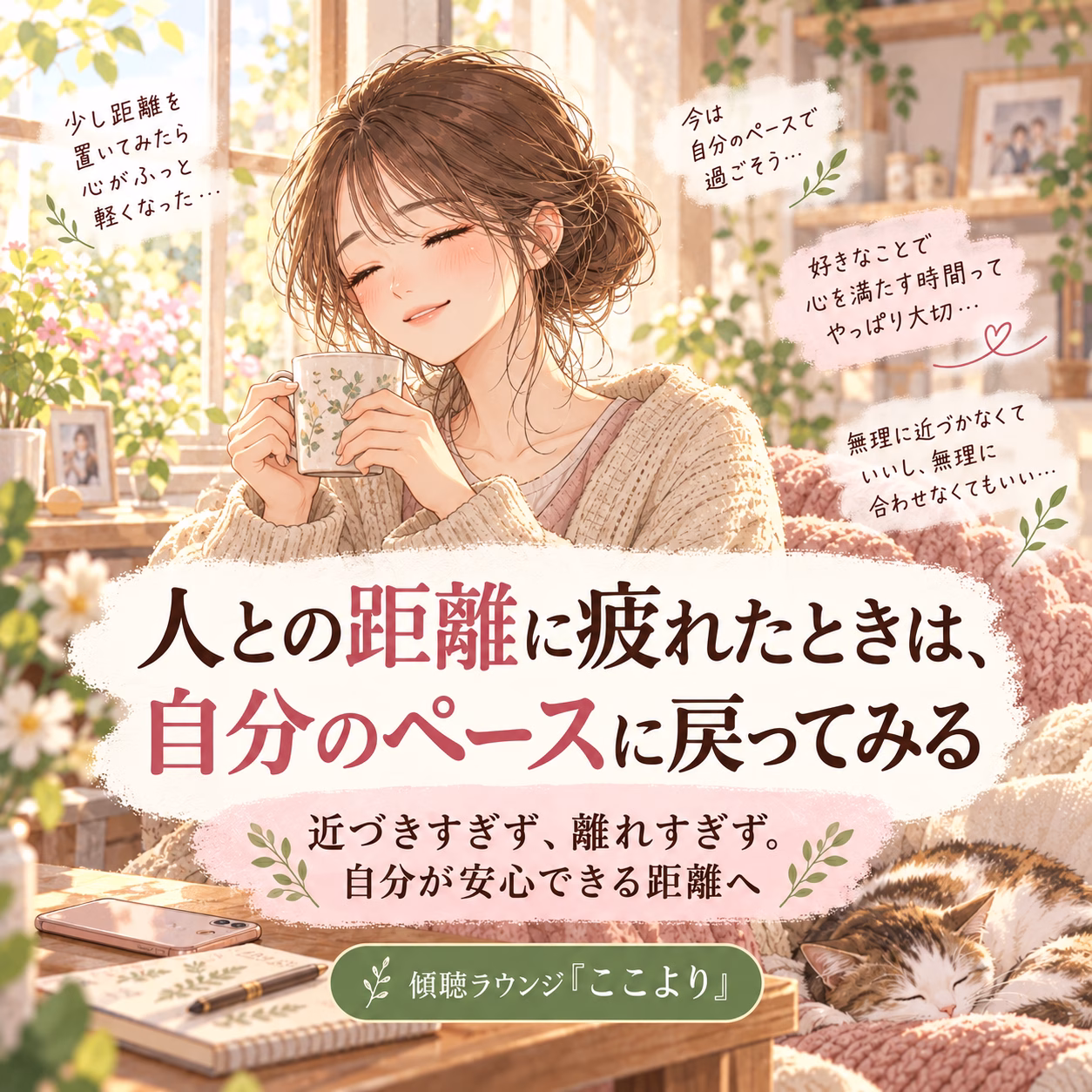 人との距離に疲れたときは、自分のペースに戻ってみる