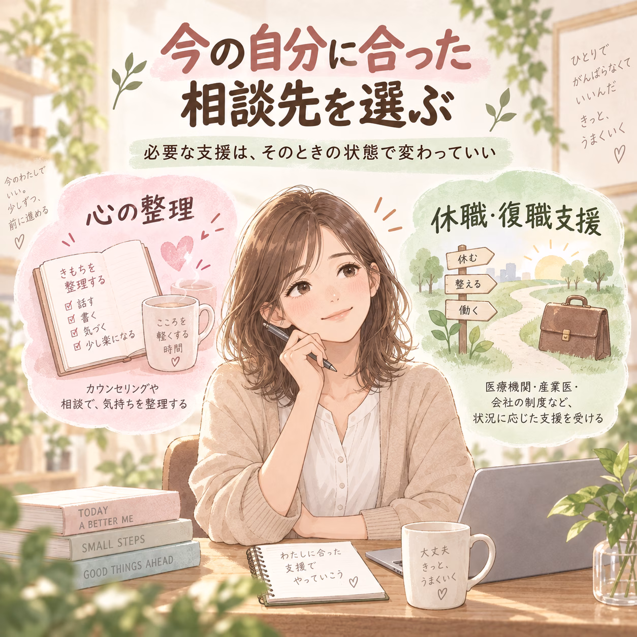 今の状況に合った相談先を選ぶ