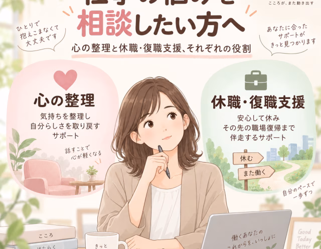 仕事の悩みを相談したい方へ｜心の整理と休職・復職支援、それぞれの役割