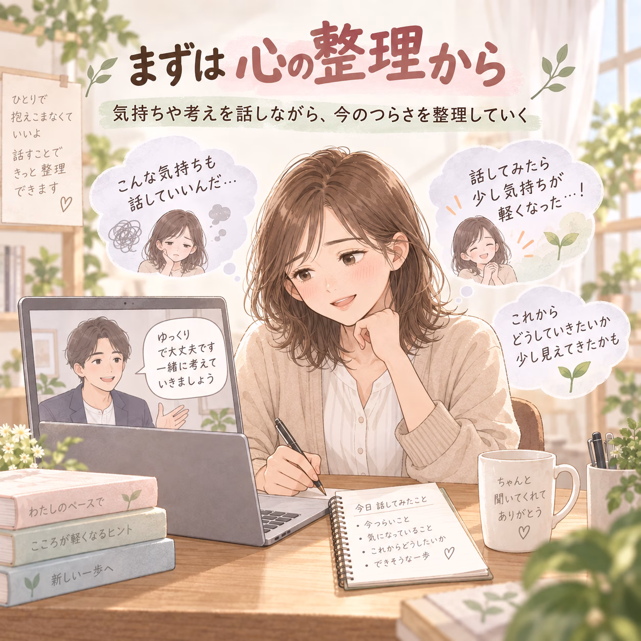 気持ちや考え方を整理したい方へ｜リハートカウンセリングの役割