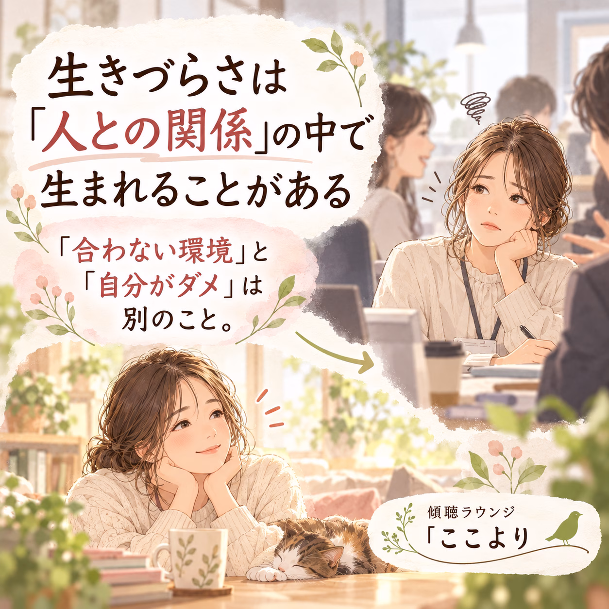 生きづらさは「人との関係」の中で生まれることがある