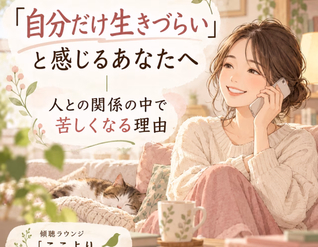 「自分だけ生きづらい」と感じるあなたへ｜人間関係の中で苦しくなる理由