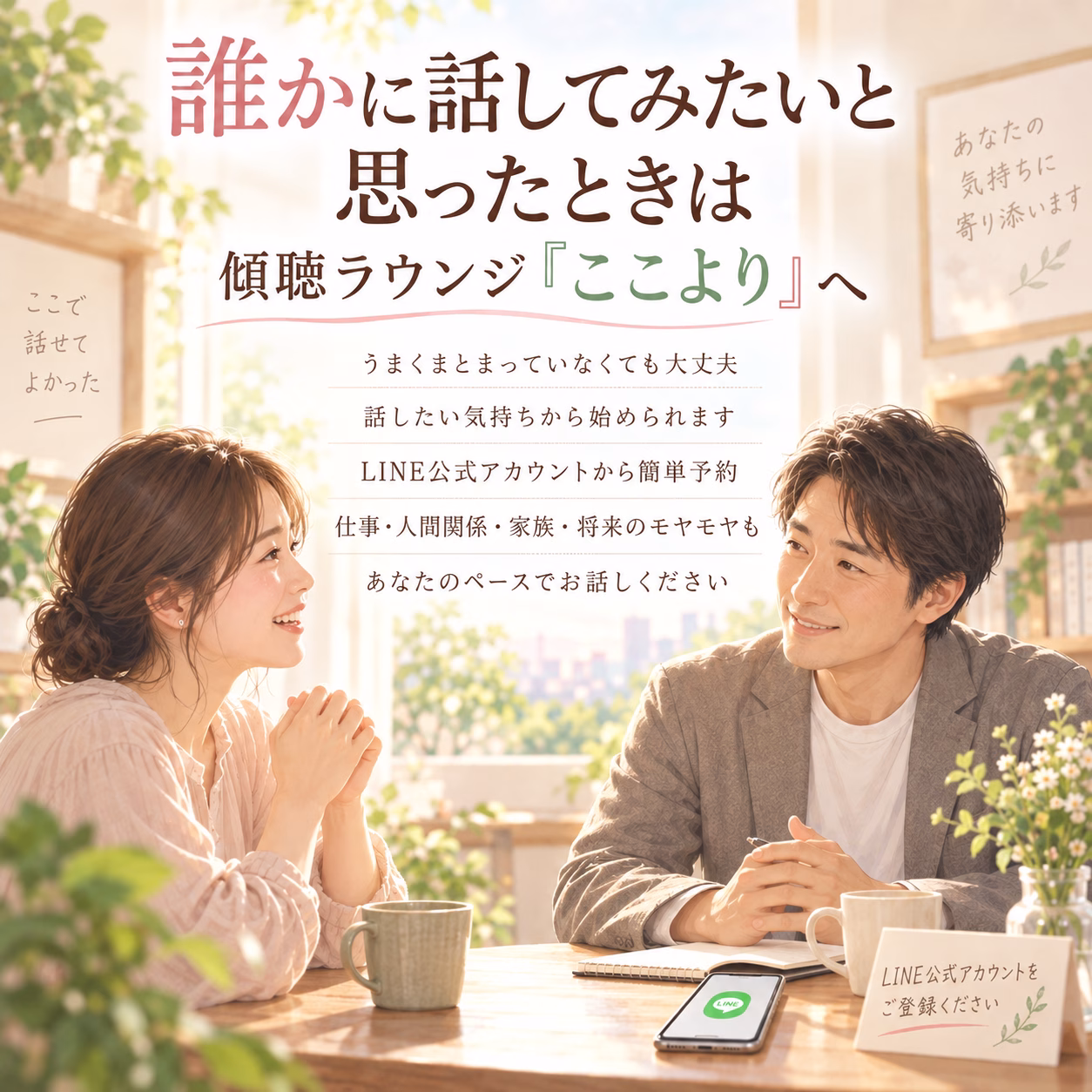 誰かに話してみたいと思ったときは