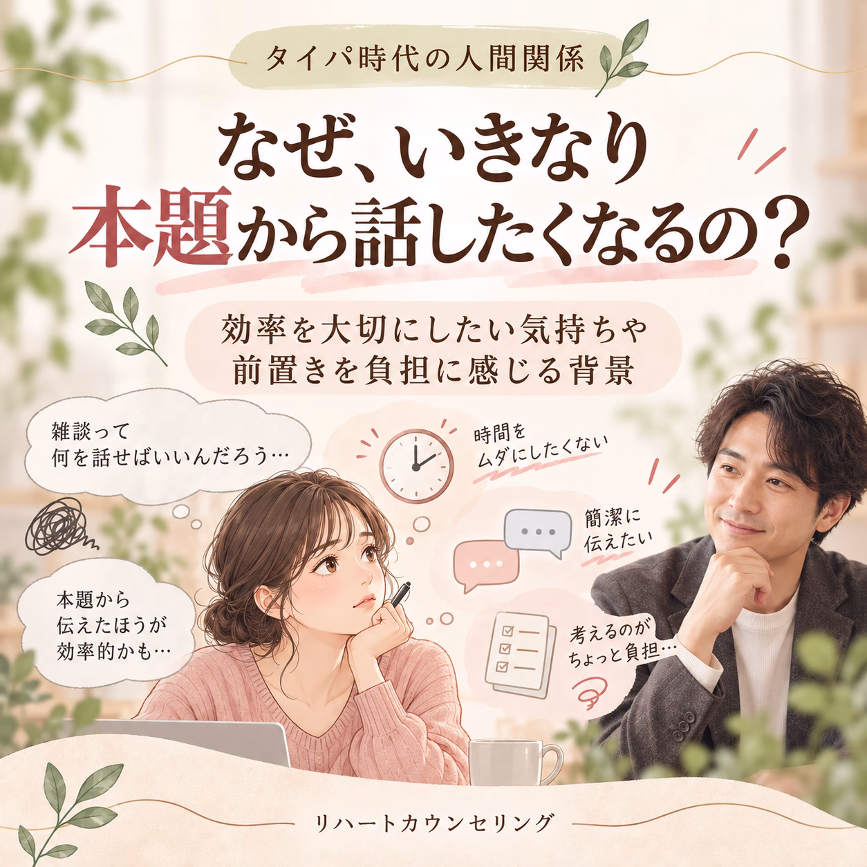 なぜ、いきなり本題から話したくなるの？