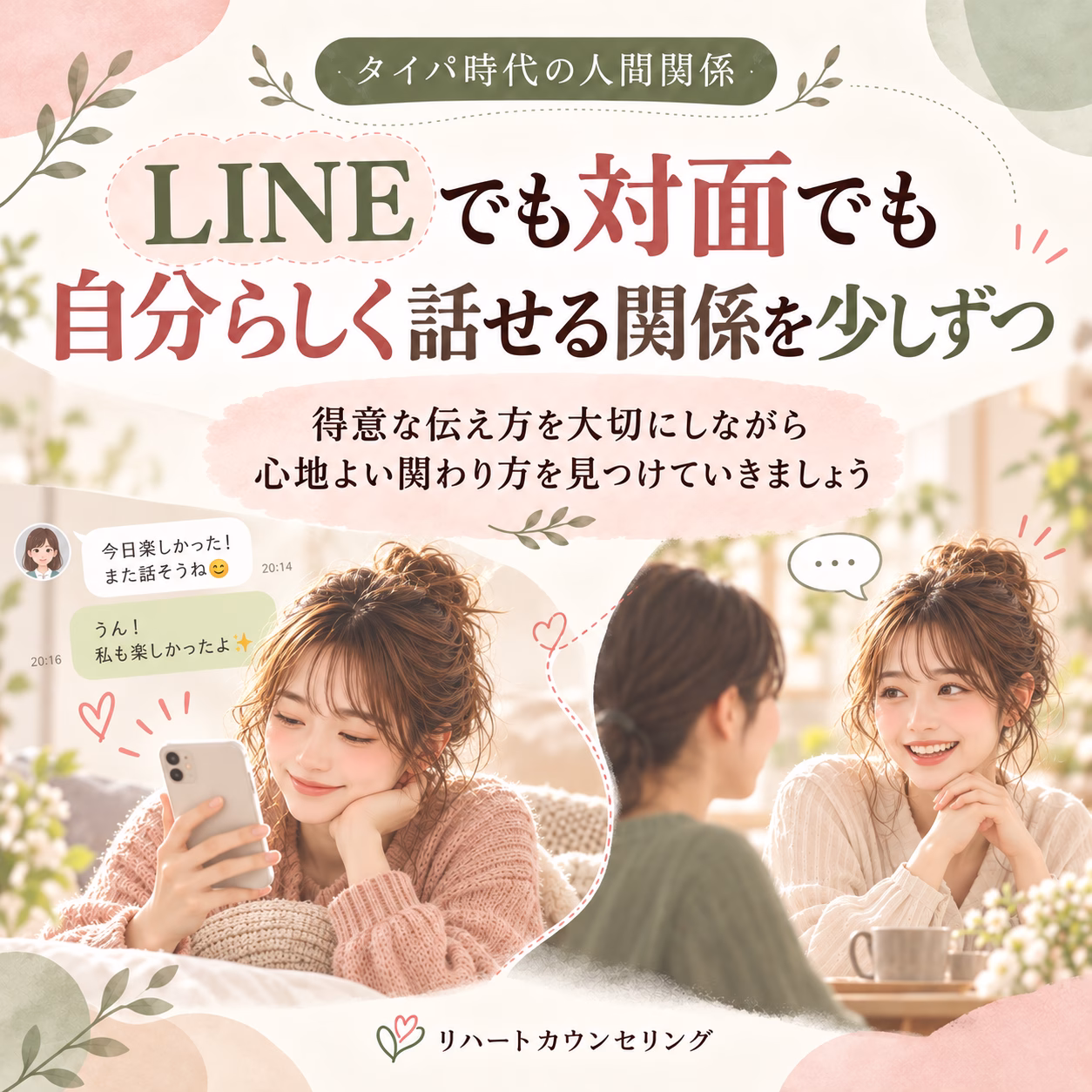 まとめ｜LINEでも対面でも、自分らしく話せる関係を少しずつ