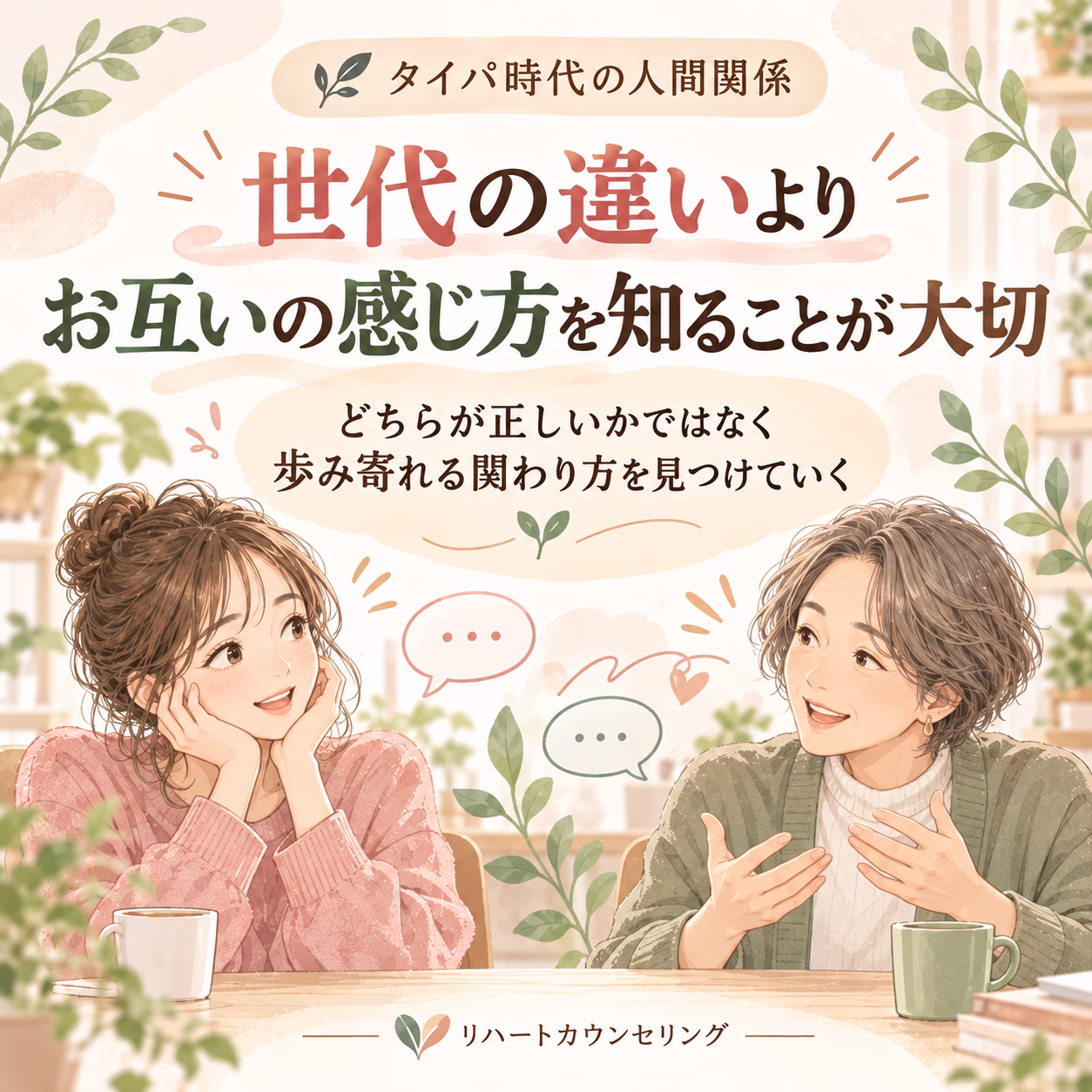 まとめ｜世代の違いより、お互いの感じ方を知ることが大切