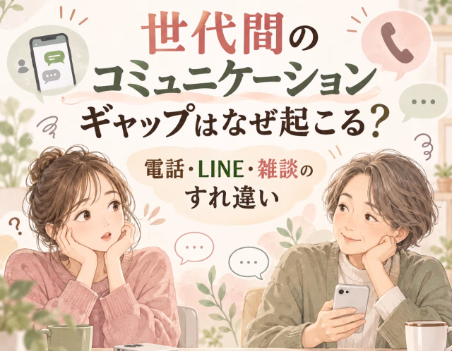 世代間のコミュニケーションギャップはなぜ起こる？電話・LINE・雑談のすれ違い