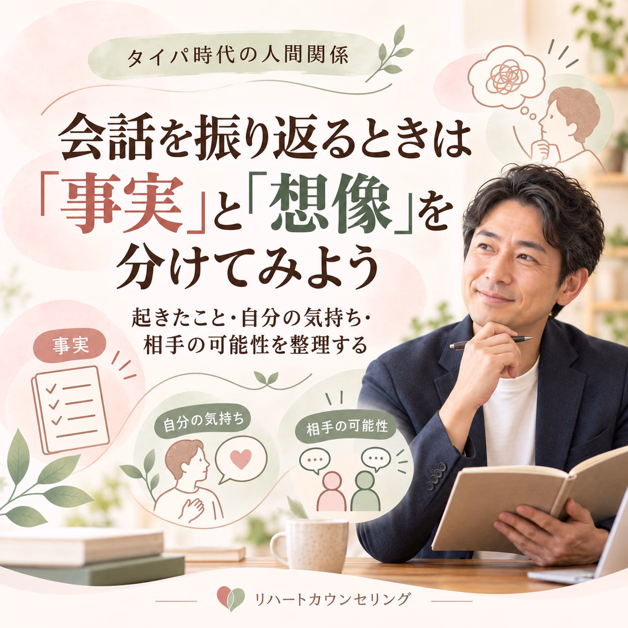 会話を振り返るときは「事実」と「想像」を分けてみよう