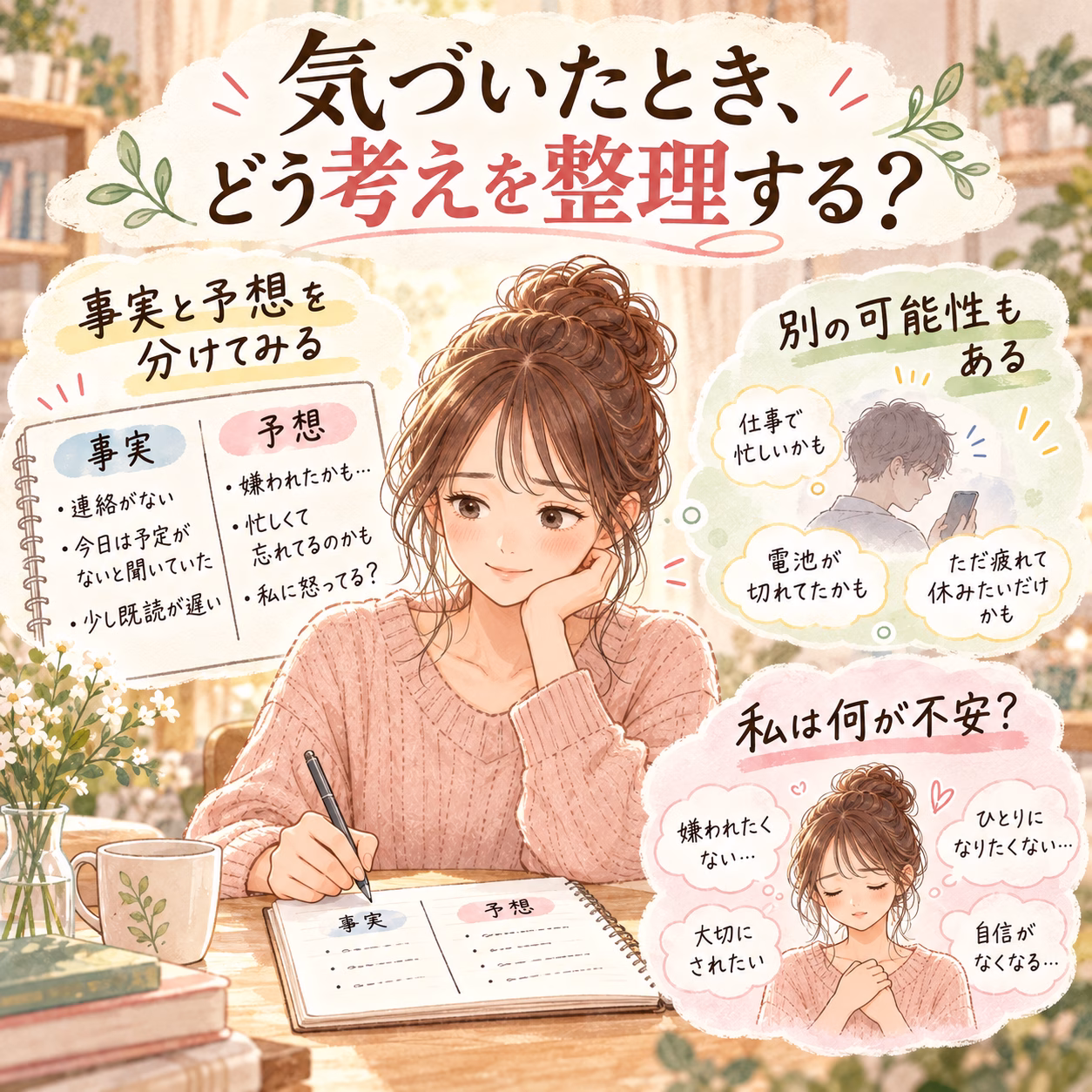 心の読みすぎに気づいたとき、どう考えを整理する?