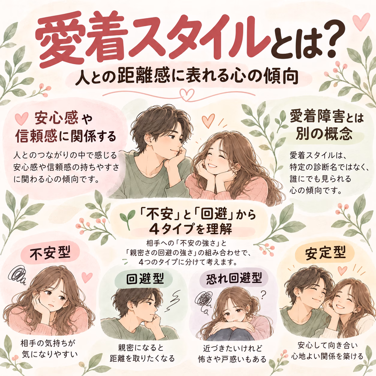 愛着スタイルとは？人との距離感に表れる心の傾向