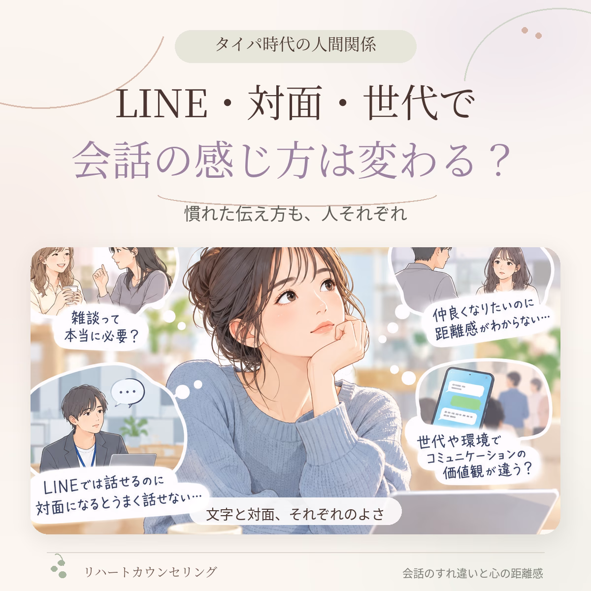 LINE・対面・世代の違いが会話に与える影響