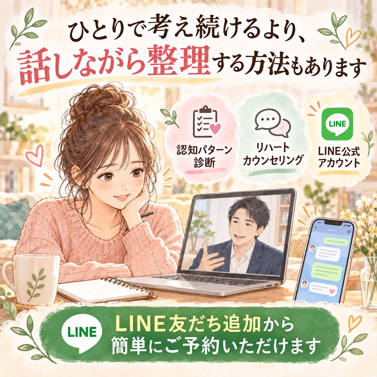 自分の「考え方のクセ」をもう少し整理してみたい方へ